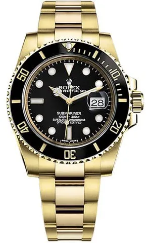 Rolex Submariner 116618LN 40mm Yellow gold Black