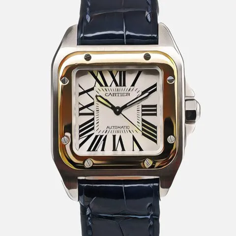 Cartier Santos 2878 33mm Stainless steel White