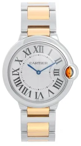 Cartier Ballon Bleu W69008Z3 36mm Yellow gold and Stainless steel Silver