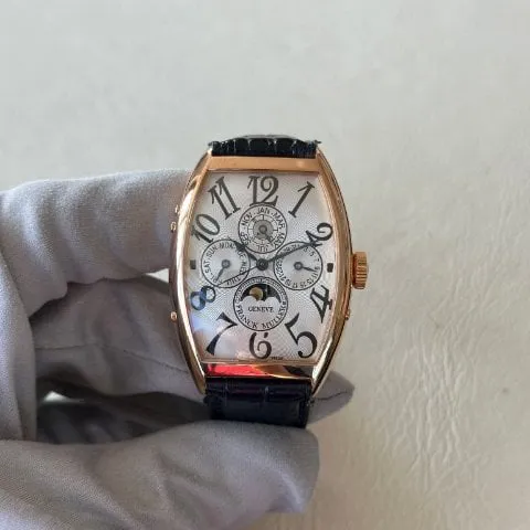 Franck Muller Cintree Curvex 6850 QPE 34mm Rose gold Silver