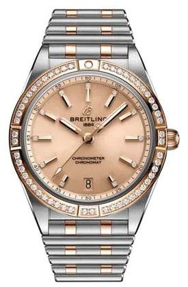 Breitling Chronomat U10380591K1U1 36mm Yellow gold and Stainless steel Pink