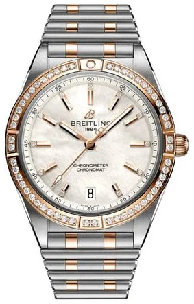 Breitling Chronomat U10380591A2U1 36mm Gold/steel Mother-of-pearl