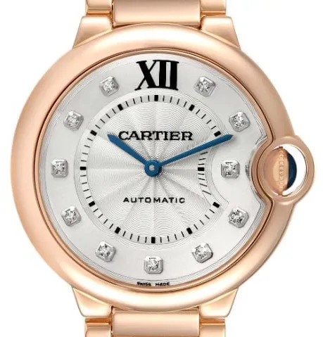 Cartier Ballon Bleu we902026 36mm Rose gold Silver