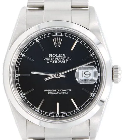 Rolex Datejust 36 16200 36mm Stainless steel Black