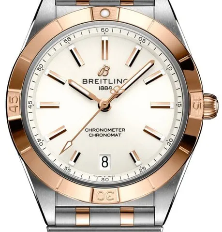 Breitling Chronomat U10380101A1U1 36mm Yellow gold and Stainless steel White