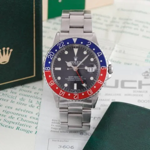 Rolex GMT-Master 16750 39.5mm Stainless steel Black