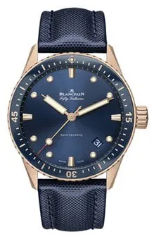 Blancpain Fifty Fathoms 5000-36S40-O52A 43mm Rose gold Blue