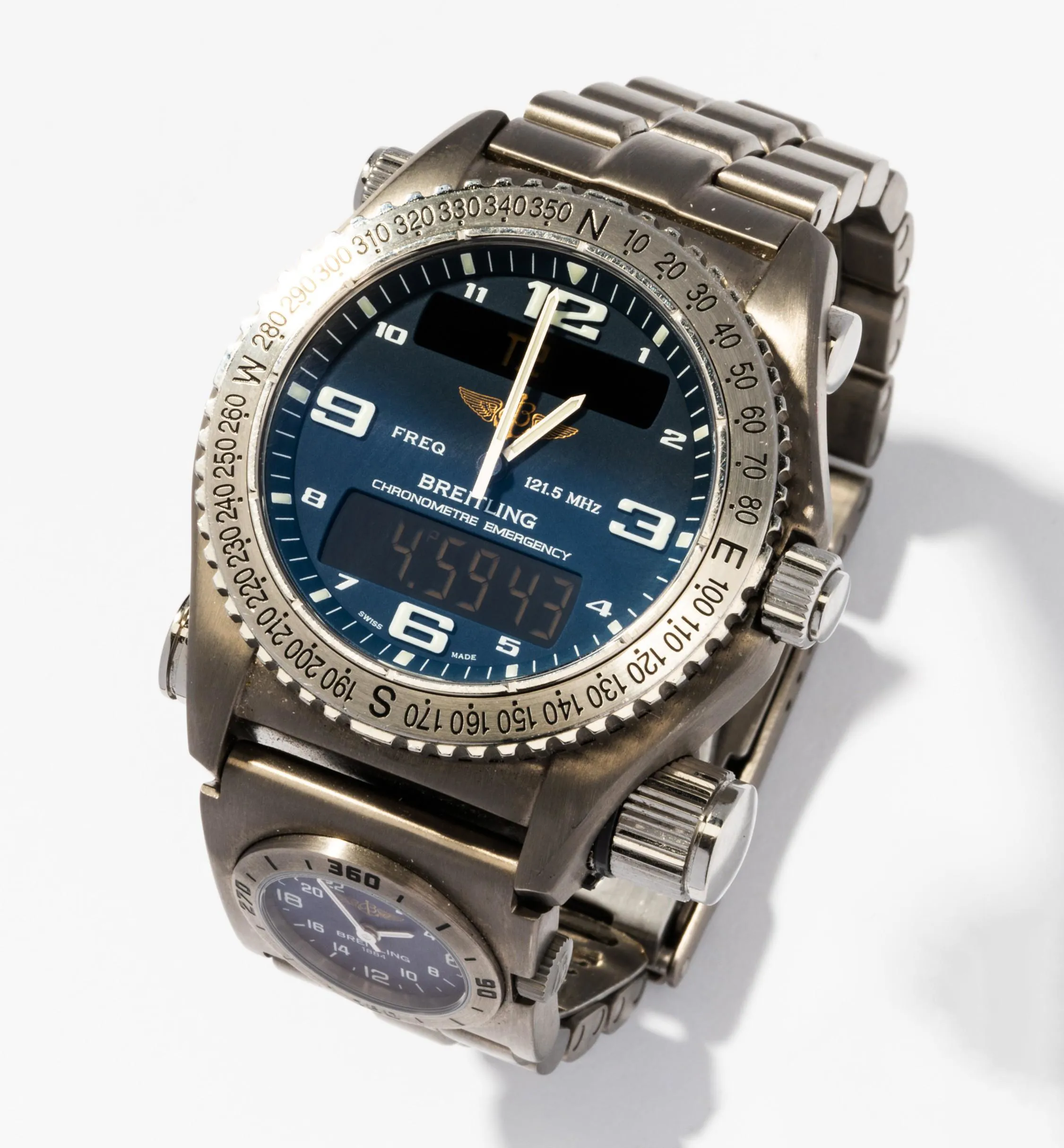 Breitling Emergency 17mm Stainless steel Blue