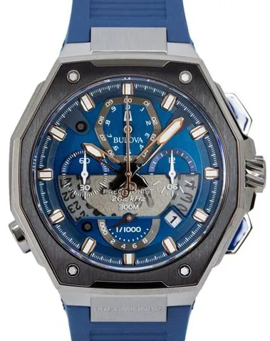 Bulova Precisionist 98B357 45mm Stainless steel Blue