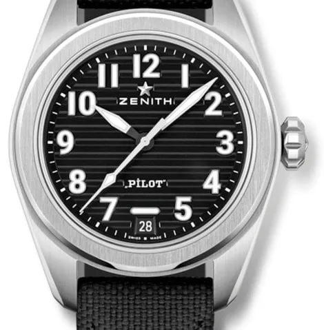 Zenith Pilot 03.4000.3620/21.I001 40mm Stainless steel Black