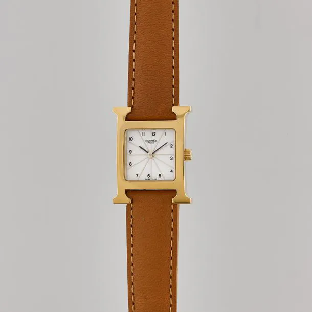 Hermès H-hour HH1.201 30mm Stainless steel White