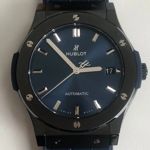 Hublot Classic Fusion 581.CM.7170.RX 38mm Black ceramic Blue