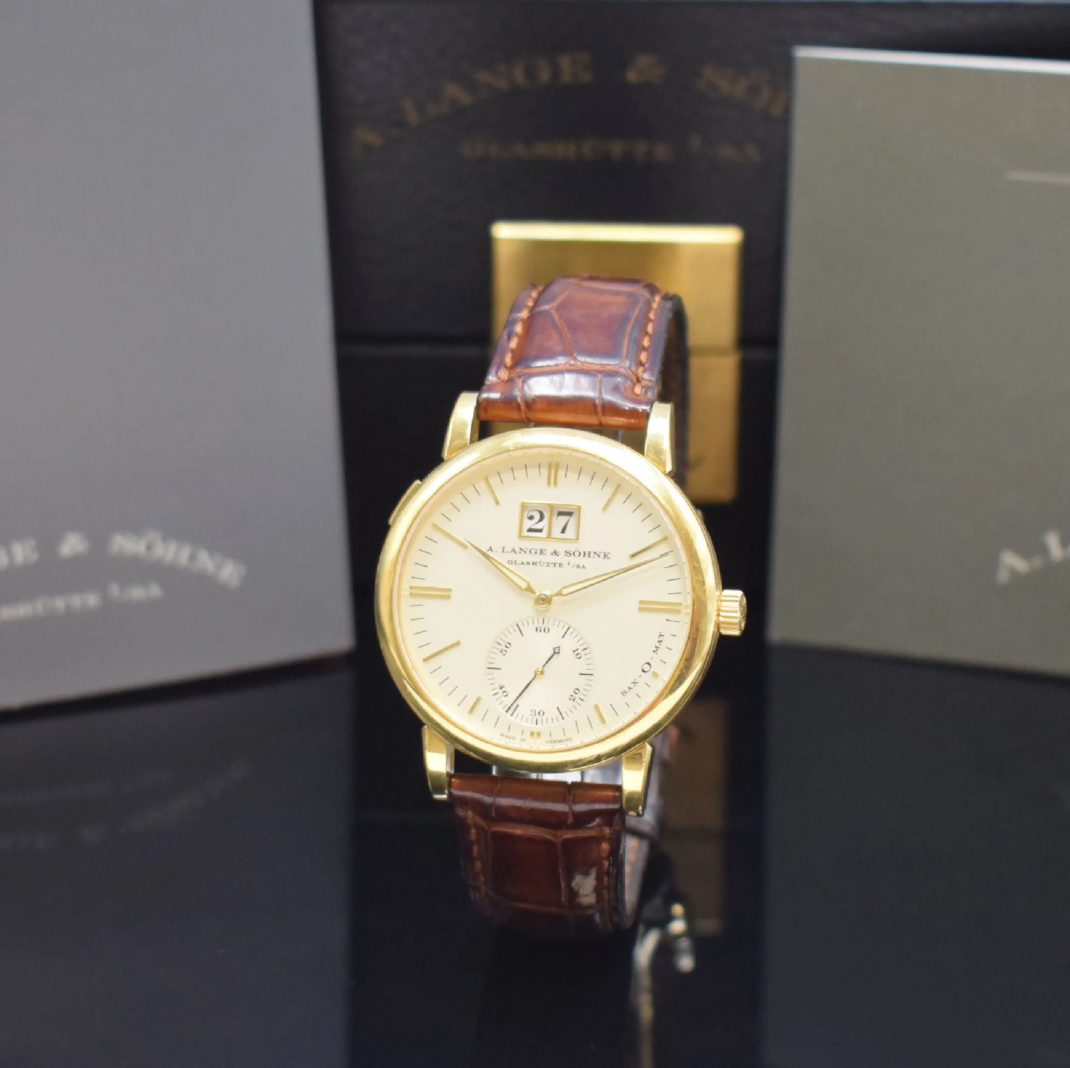 A. Lange & Söhne Langematik 308.021 37mm Yellow gold Silver