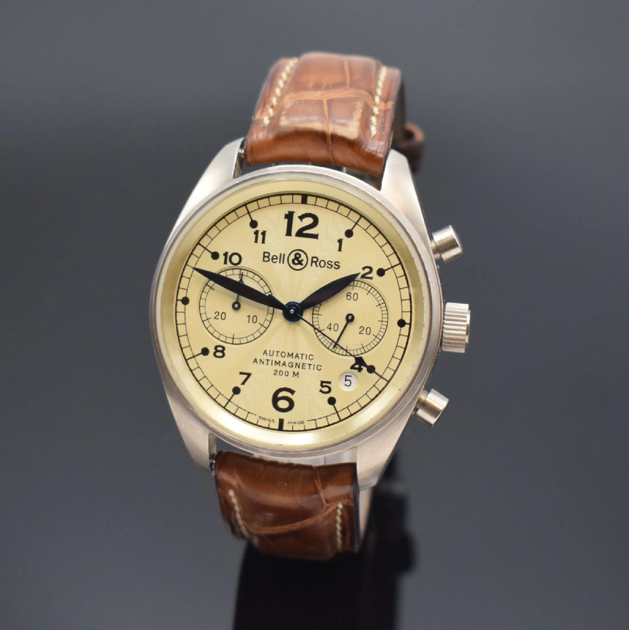 Bell & Ross Vintage 40mm Yellow gold Beige