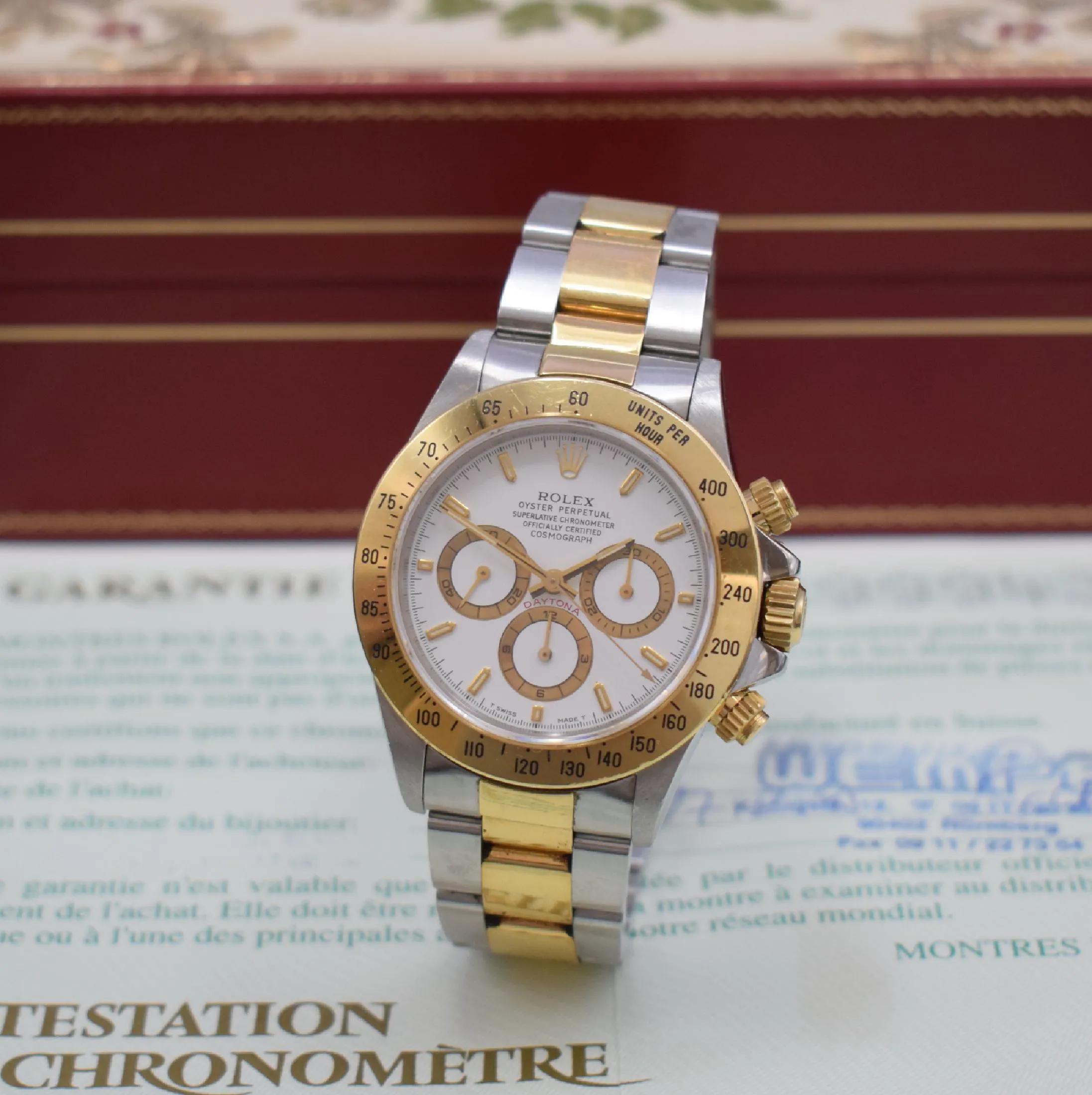 Rolex Daytona 116523 40mm Stainless steel and yellow gold White