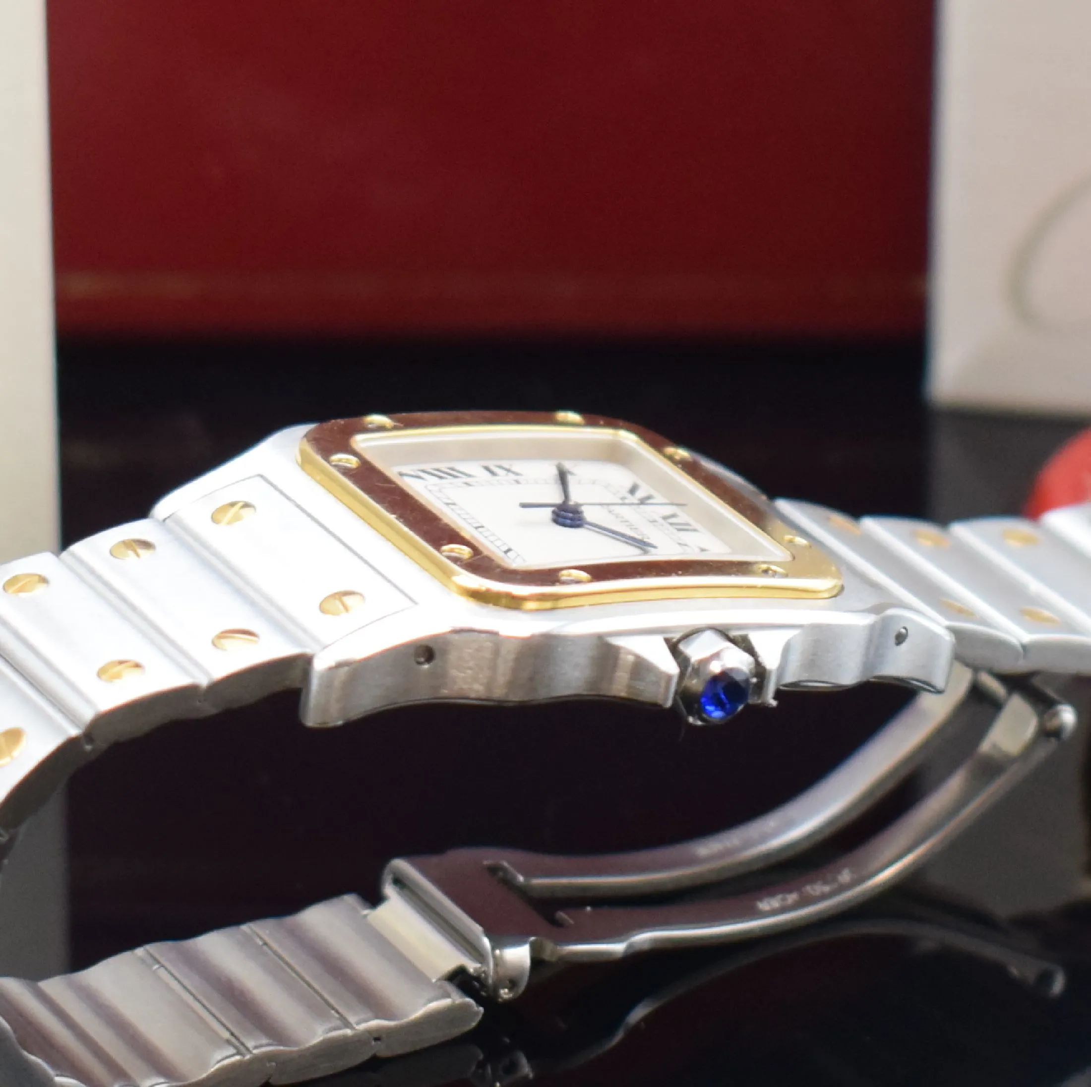 Cartier Santos 1566 29mm Yellow gold and Stainless steel Silver 4