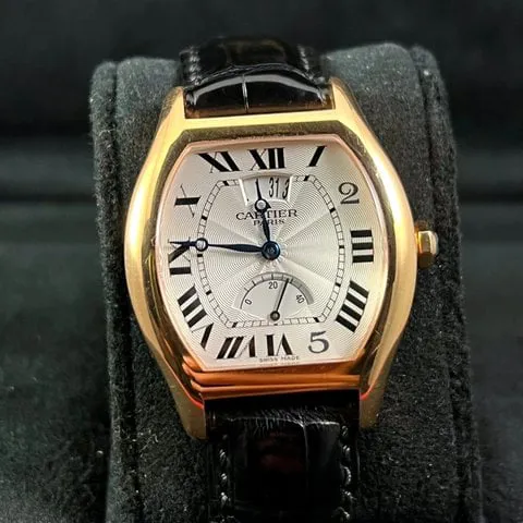 Cartier Tortue 2689G 34.5mm Yellow gold Silver