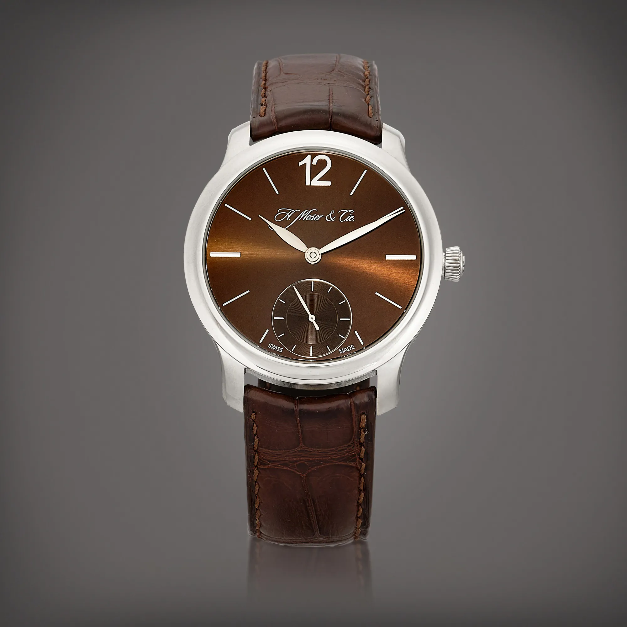 H. Moser & Cie. 321.503-016 39mm White gold Brown