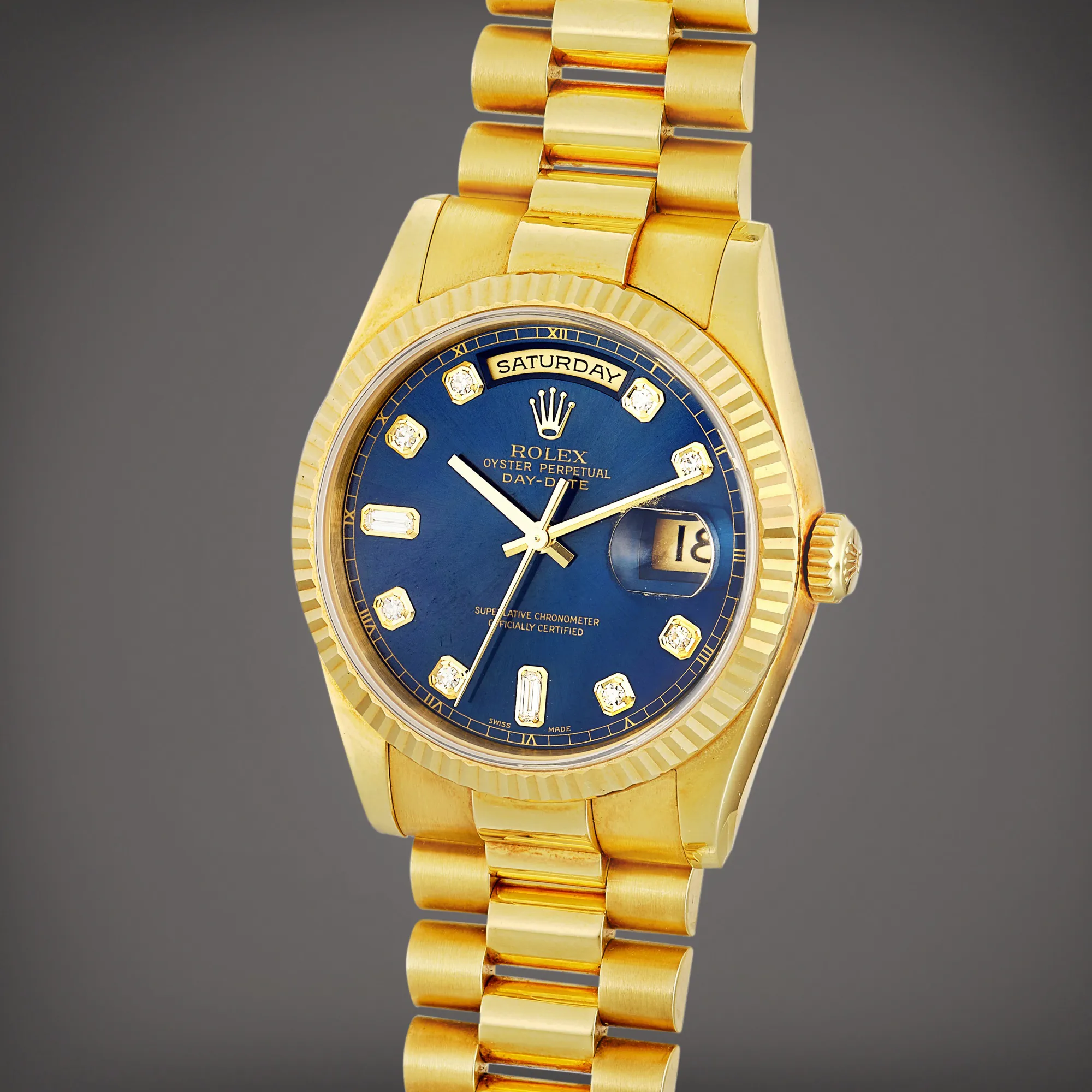 Rolex Day-Date 36 118238 36mm Yellow gold Blue 1