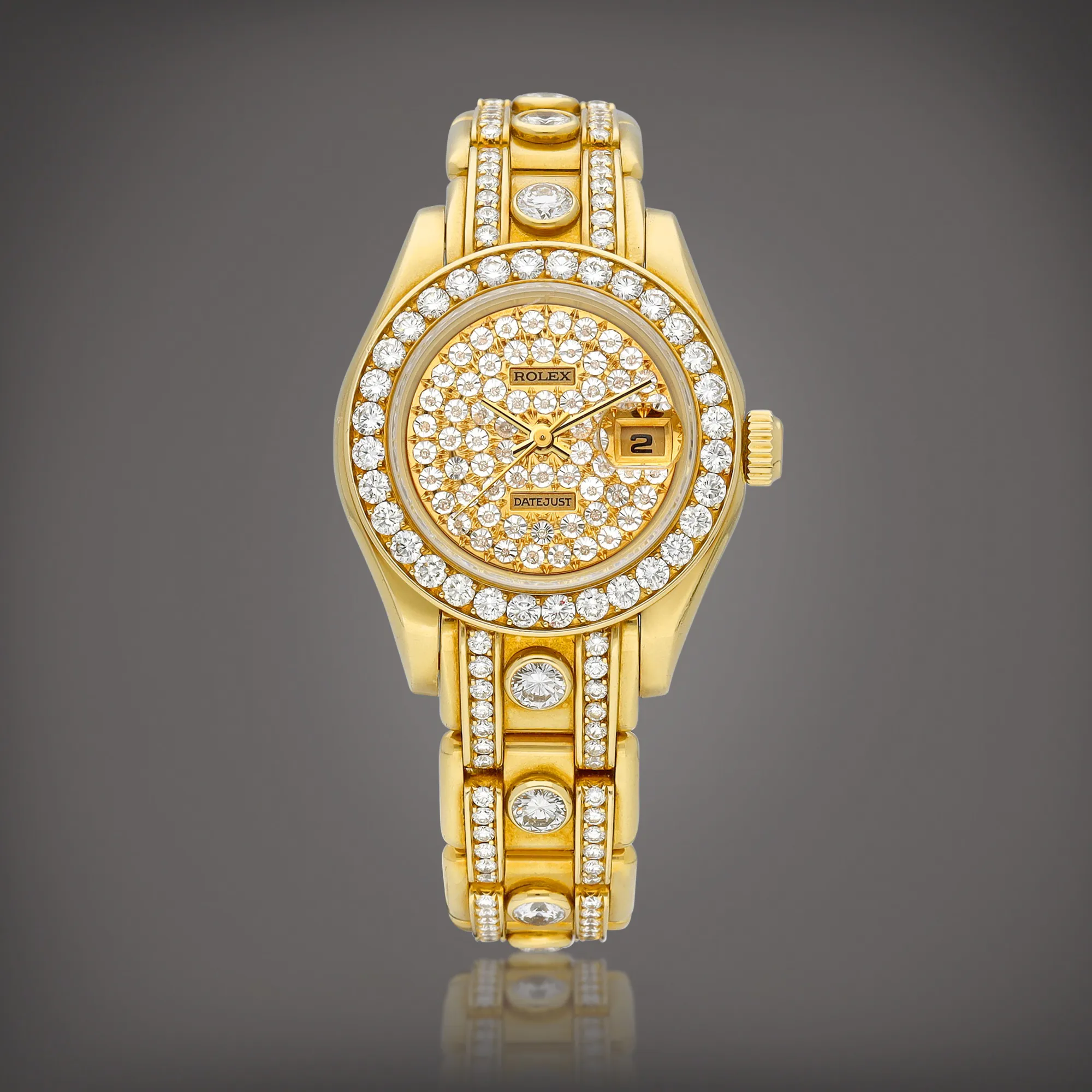 Rolex Pearlmaster 69298 29mm Yellow gold Diamond