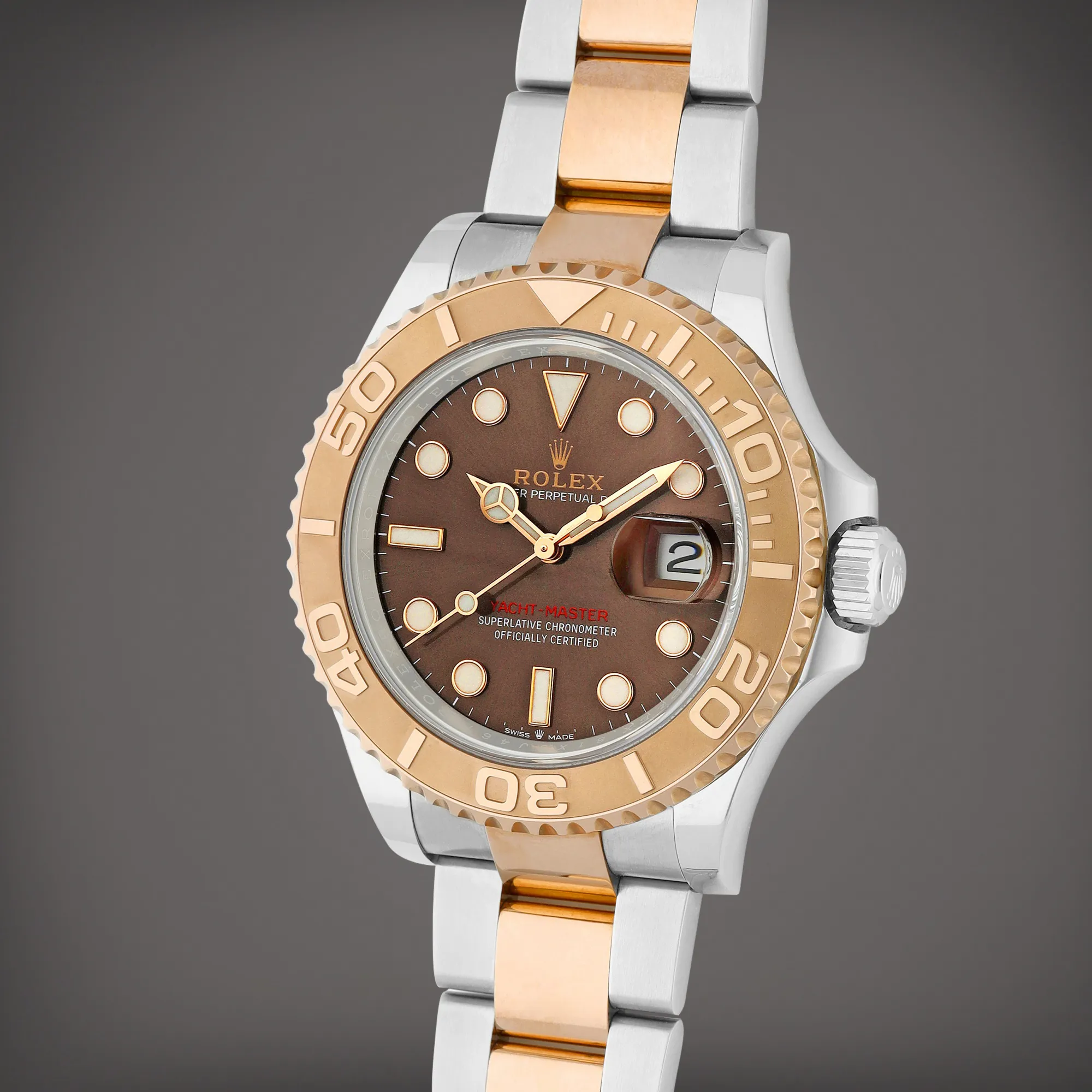 Rolex Yacht-Master 40 126621 40mm Rose gold and Stainless steel Brown 1