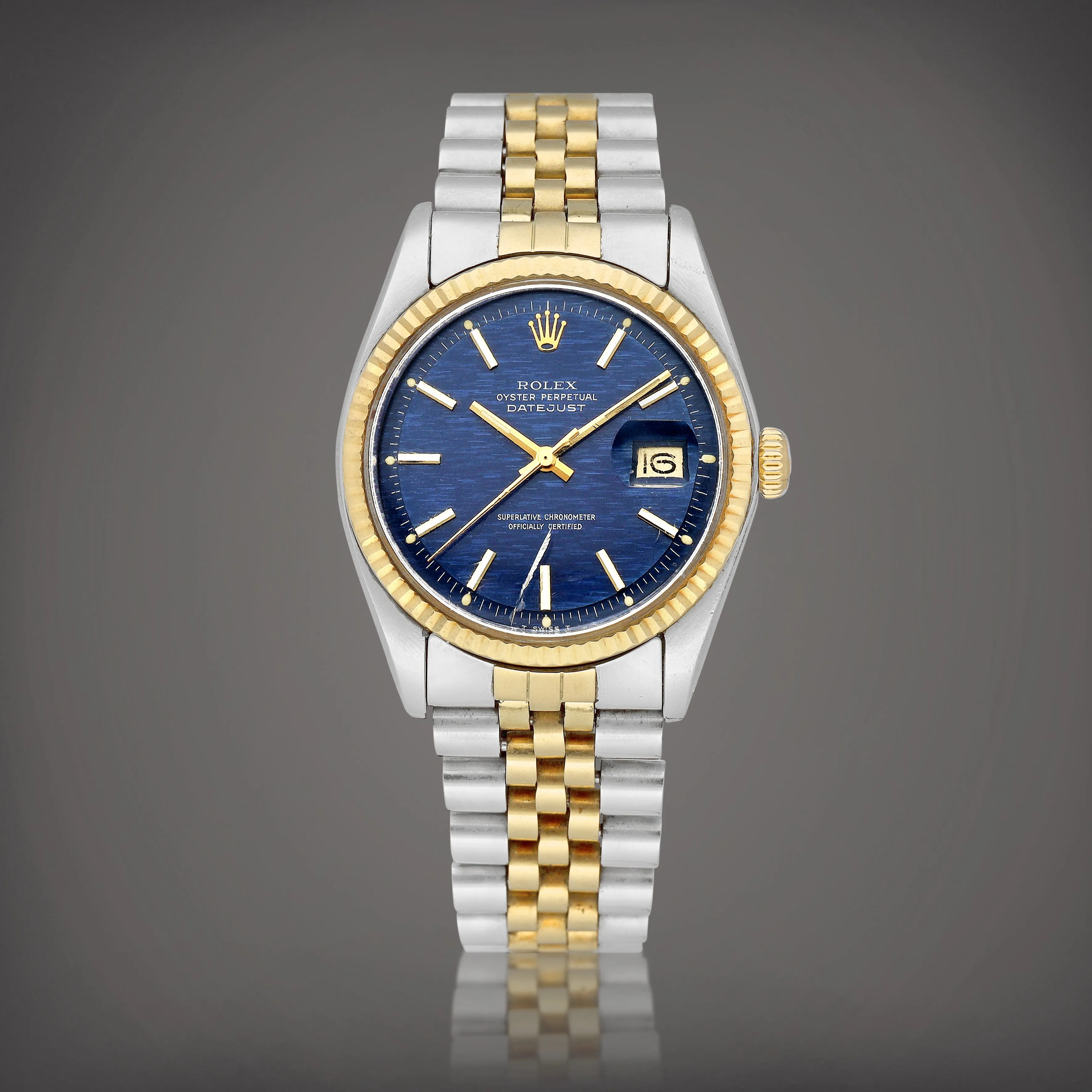 Rolex Datejust 36 1601 36mm Yellow gold and stainless steel Blue