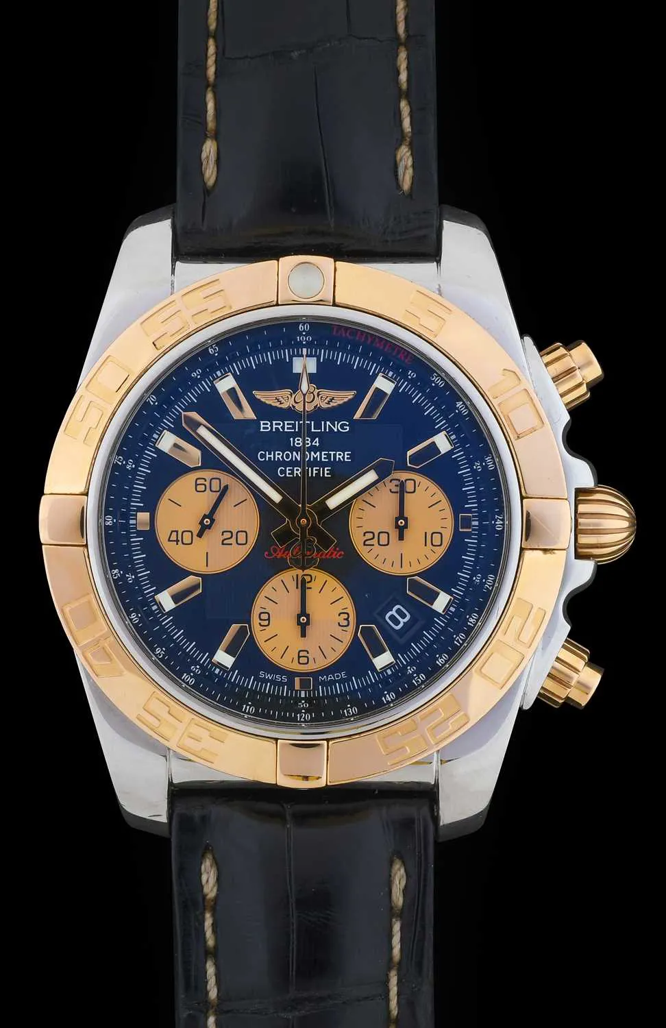 Breitling Chronomat CB 0110 44mm Yellow gold and Stainless steel Blue