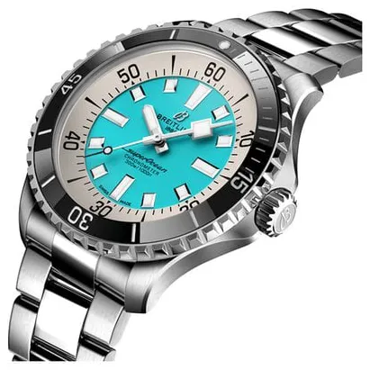 Breitling Superocean A17376211L2A1 44mm Stainless steel Turquoise