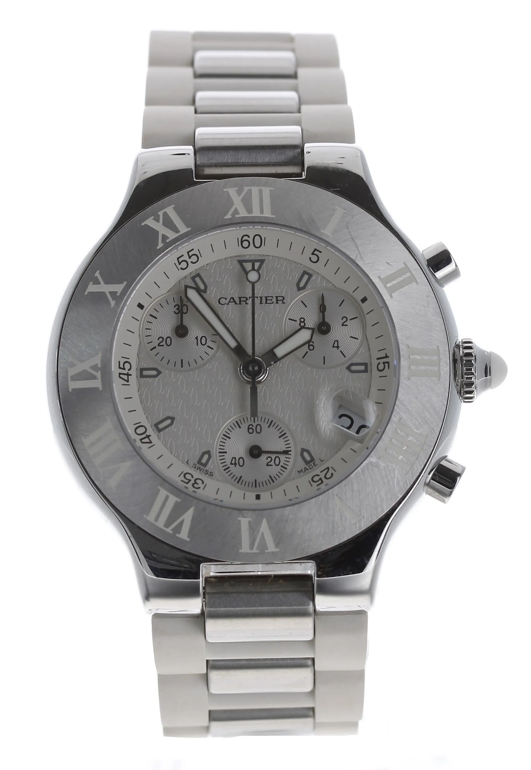 Cartier 21 Chronoscaph 2424 39mm Stainless steel Silver