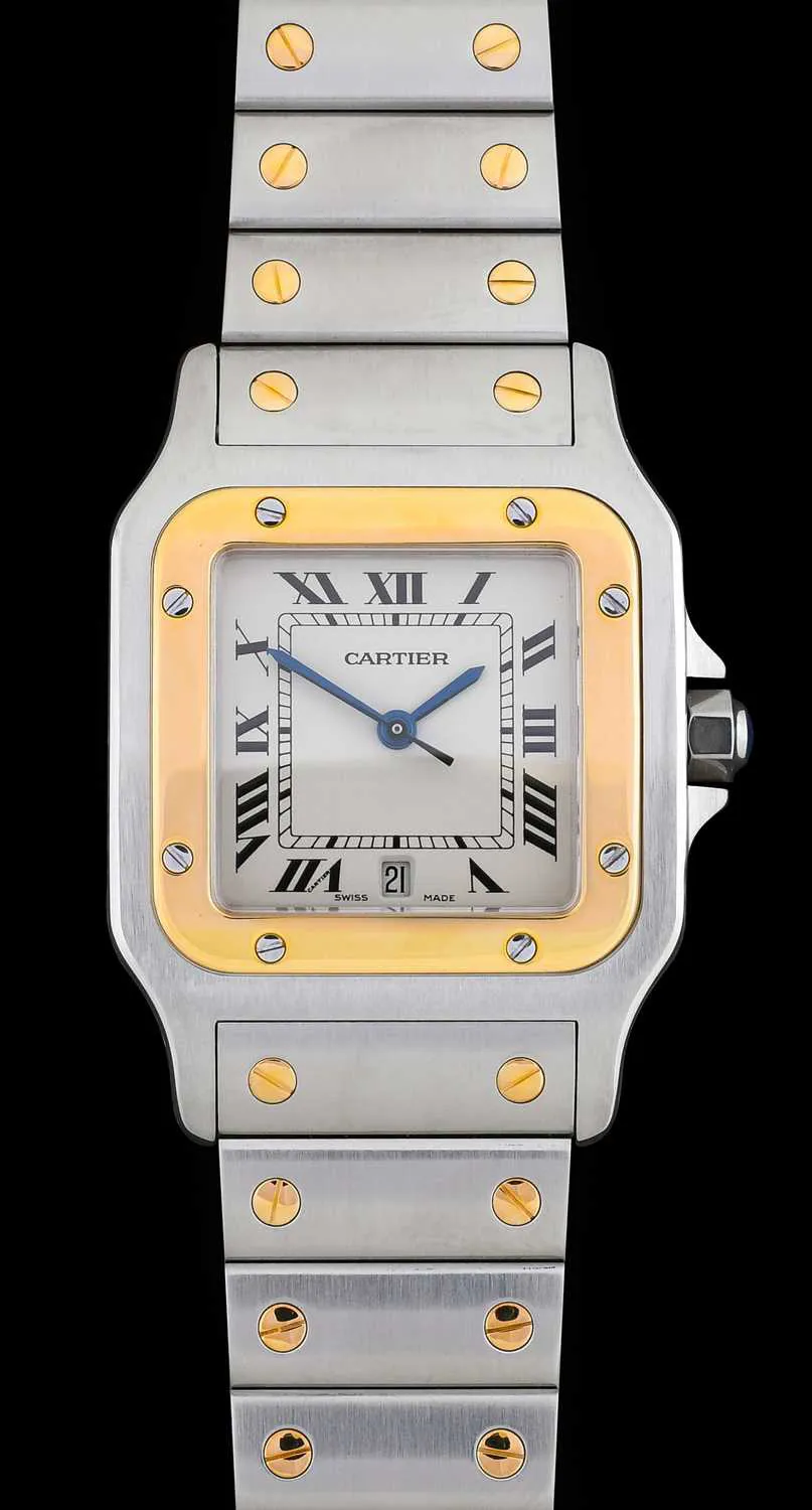 Cartier Santos 1566 29mm Yellow gold and Stainless steel Silver