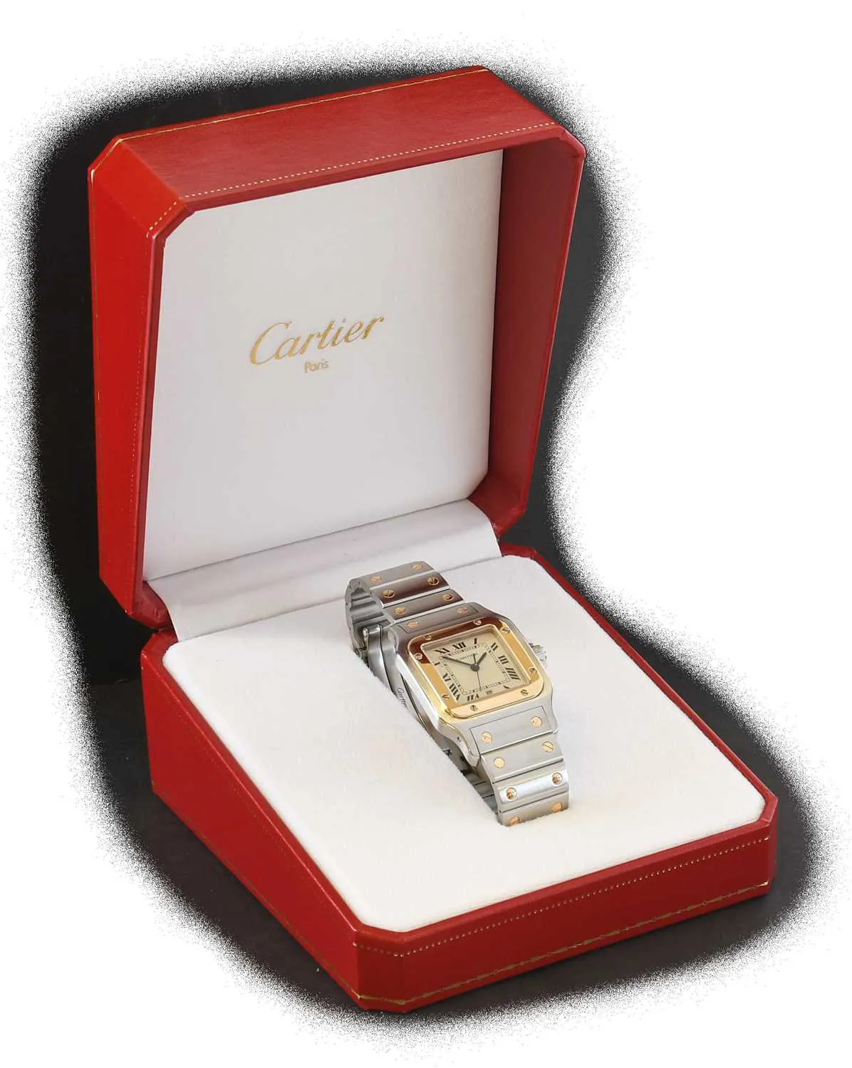 Cartier Santos 1566 29mm Yellow gold and Stainless steel Silver 1