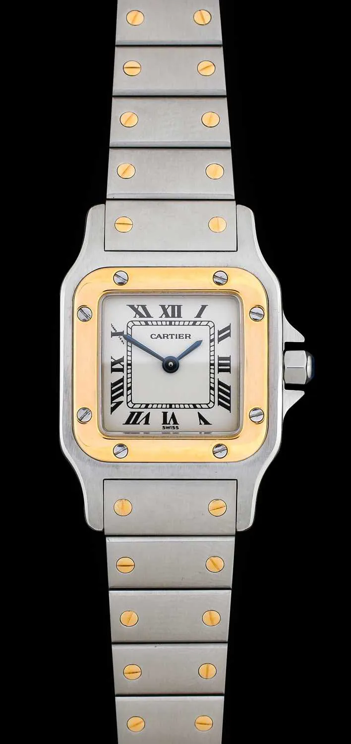 Cartier Santos 1567 24mm Yellow gold and Stainless steel Silver