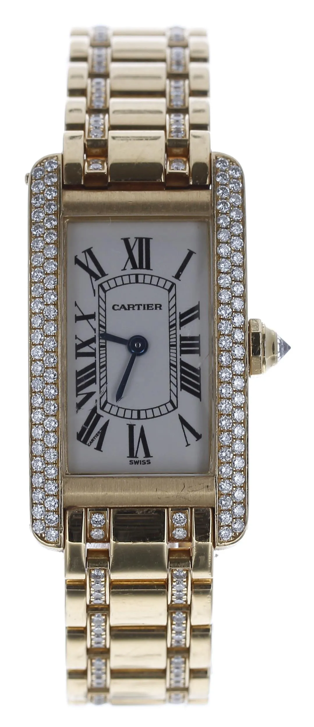 Cartier Tank 1710 34mm Yellow gold Silver