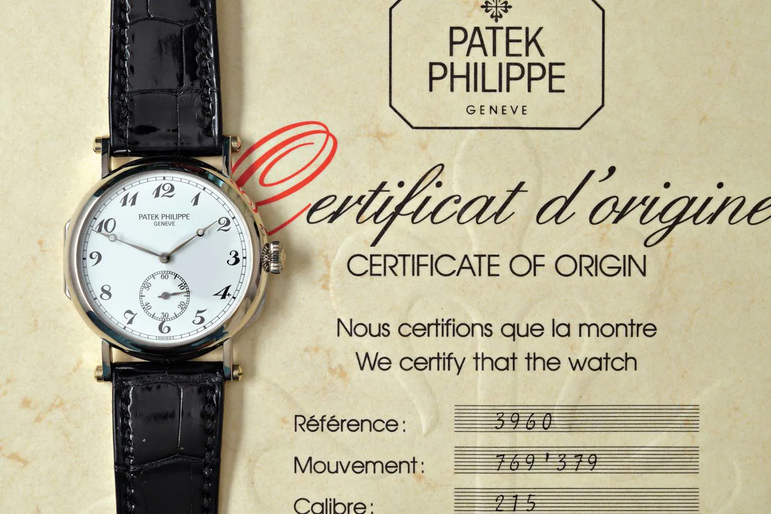 Patek Philippe Calatrava 3960 33.5mm White gold White