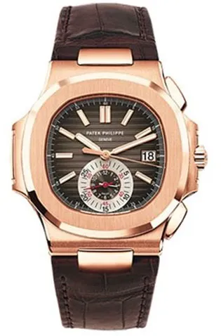 Patek Philippe Nautilus 5980R-001 40.5mm Rose gold Brown