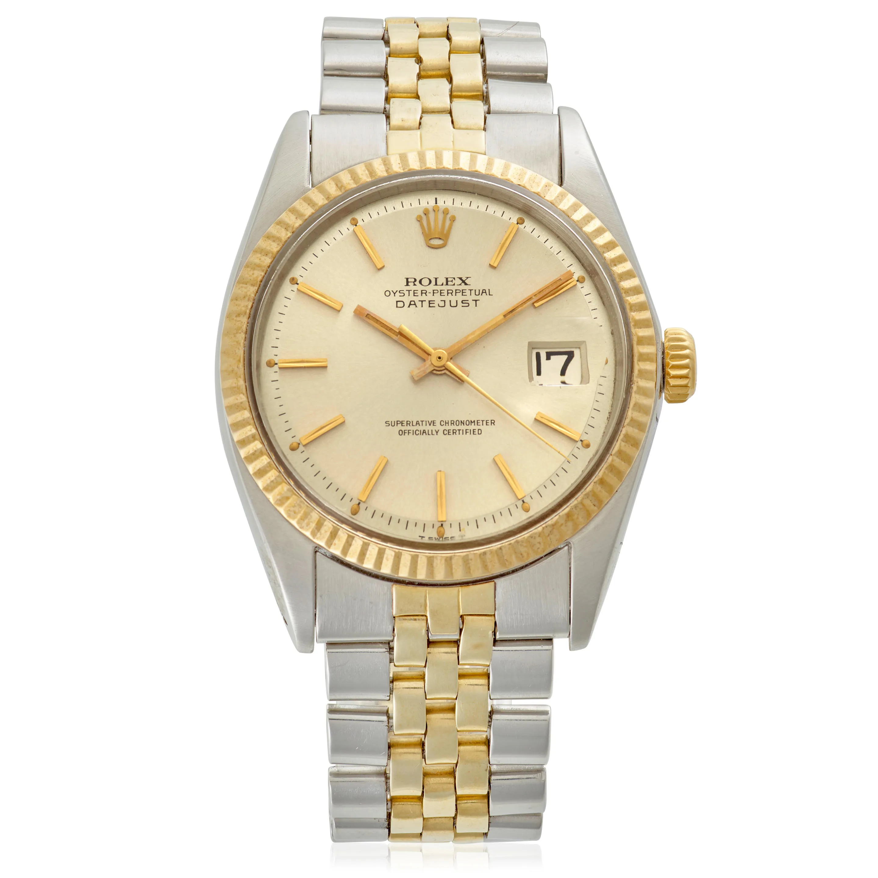 Rolex Datejust 36 1601 35mm Yellow gold and stainless steel Champagne