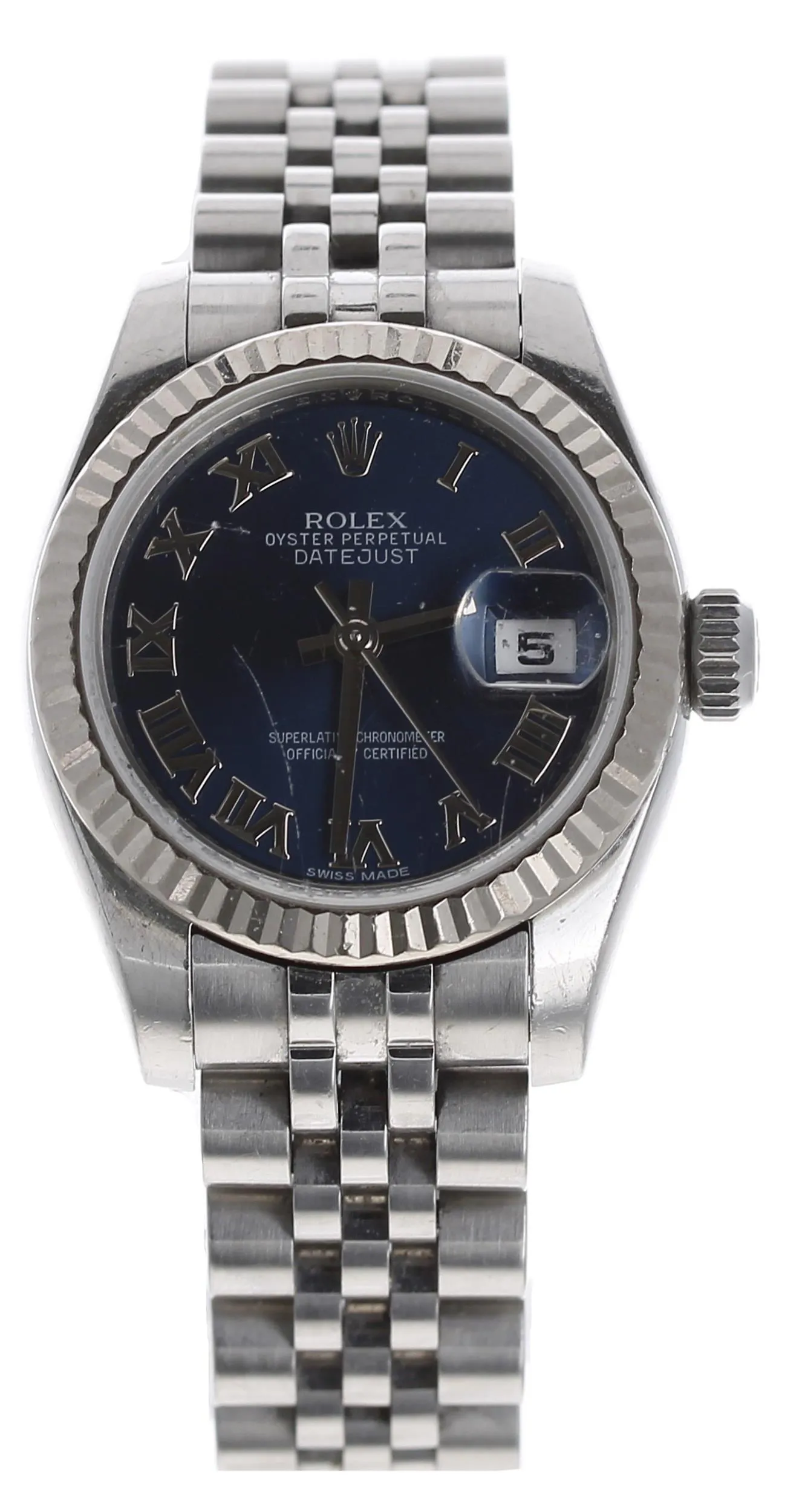 Rolex Lady-Datejust 179174 26mm White gold Blue