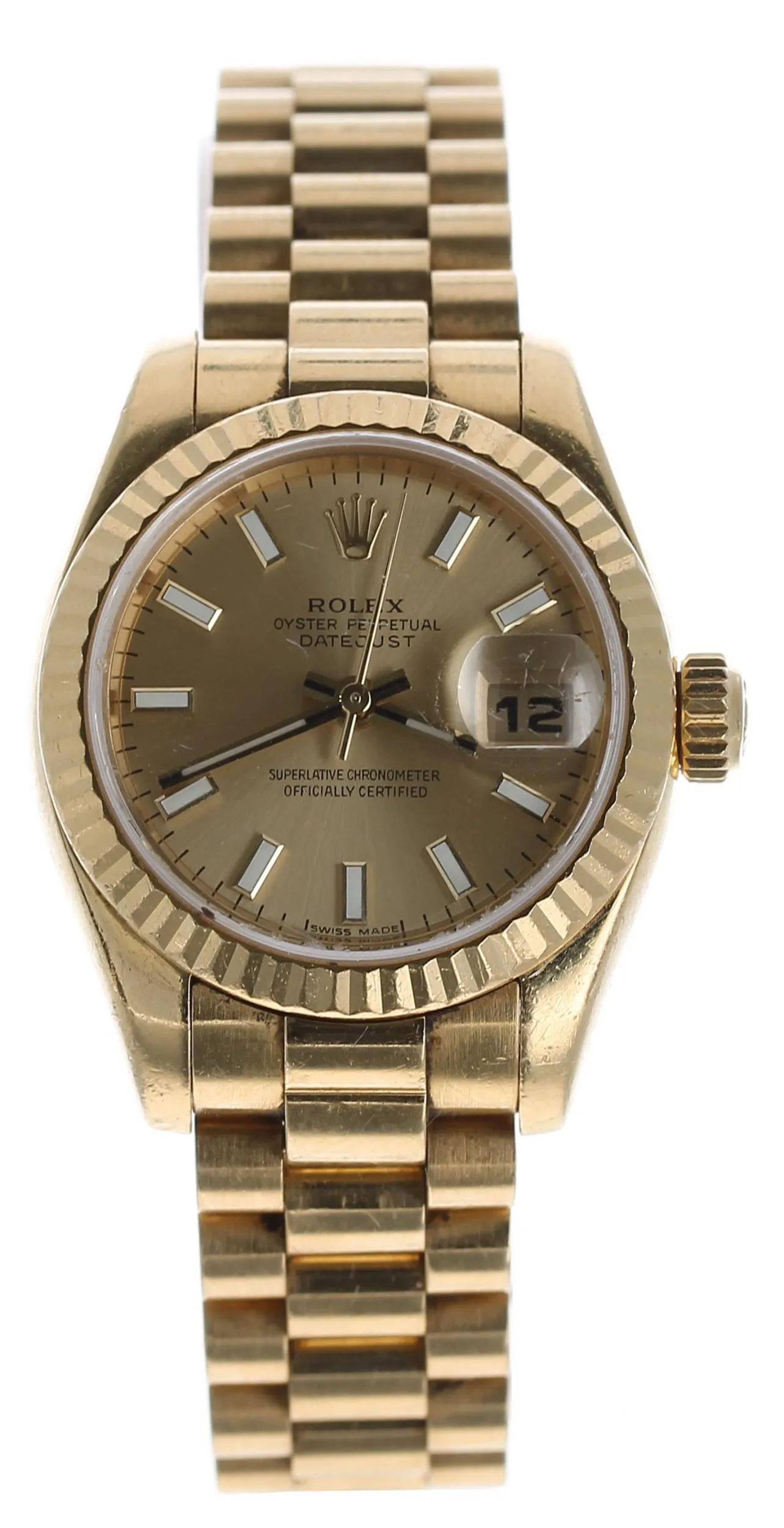 Rolex Lady-Datejust 179178 26mm Yellow gold Champagne