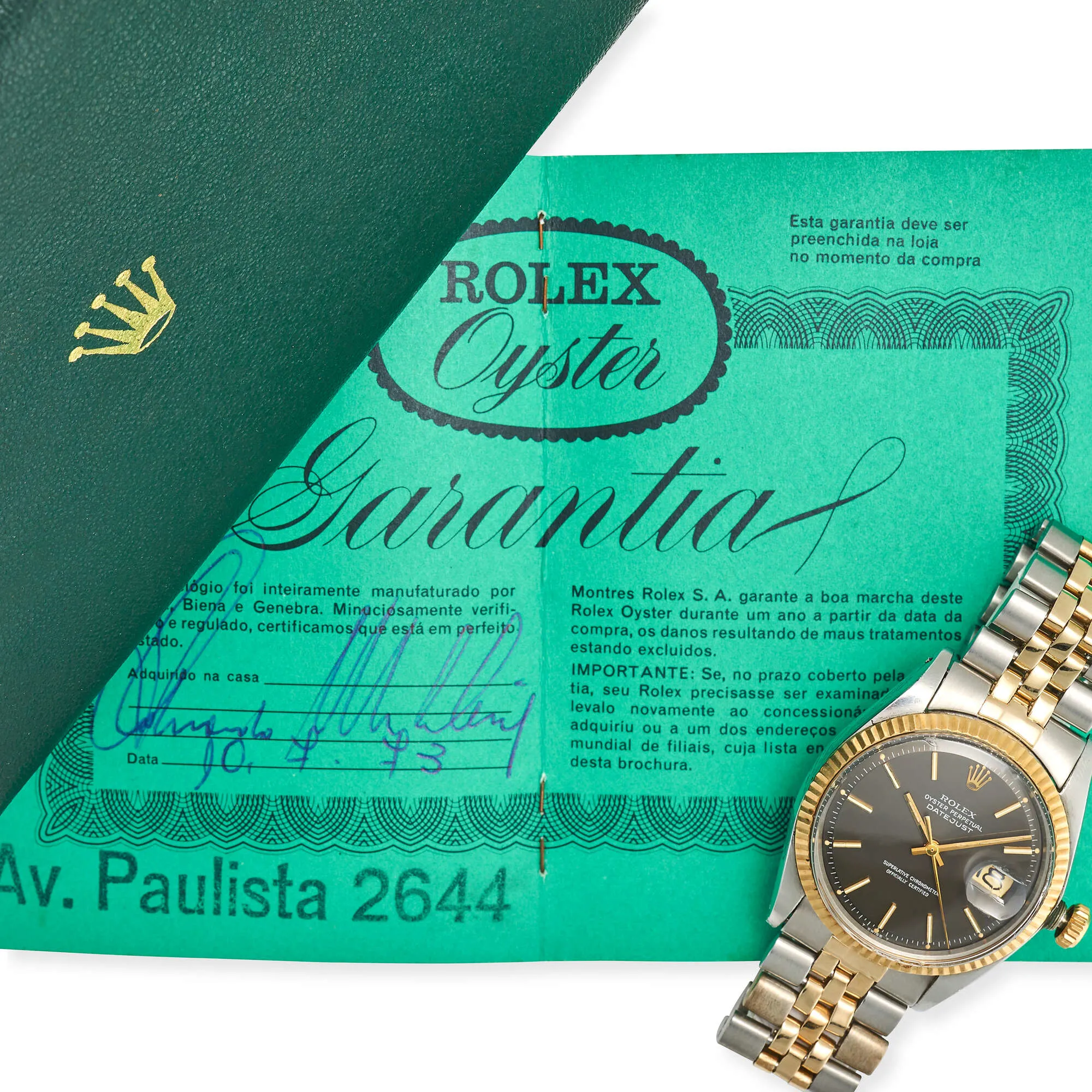 Rolex Datejust 1601 36mm Yellow gold and stainless steel Black 3