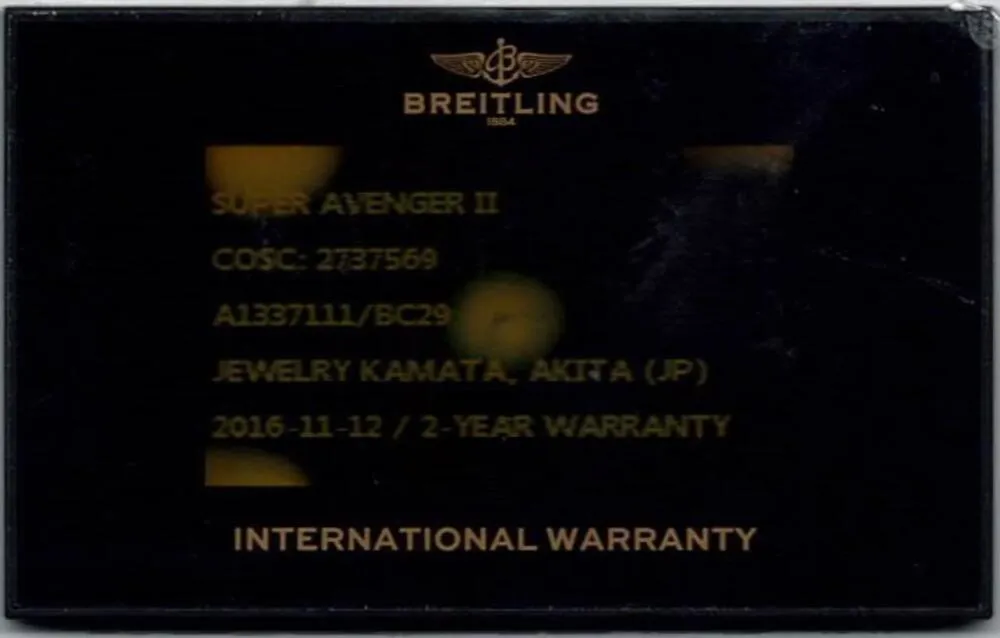 Breitling Avenger A1337111/BC29 48mm Stainless steel Black 1