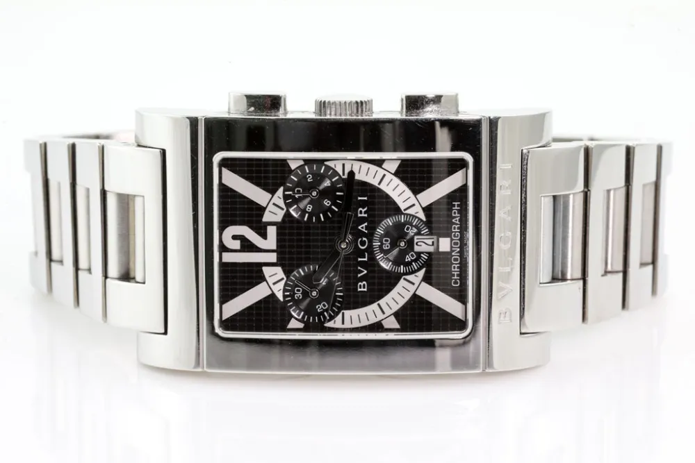 Bulgari Rettangolo RTC 49 S 35mm Stainless steel Black