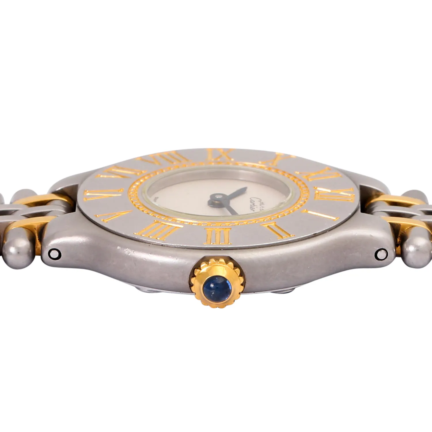 Cartier Must 21 9010 28mm Yellow gold and stainless steel Cream 2