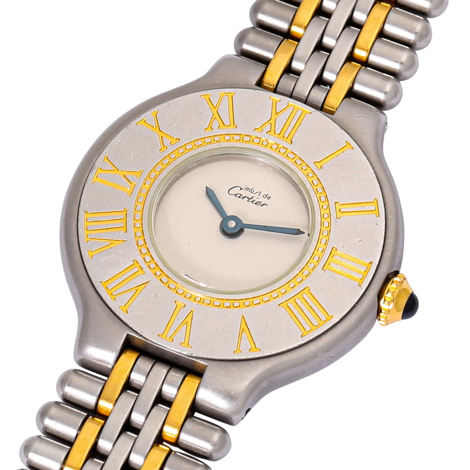 Cartier Must 21 9010 28mm Yellow gold and stainless steel Cream 4