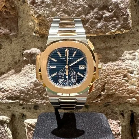 Patek Philippe Nautilus 5980/1AR-001 40.5mm Yellow gold and Stainless steel Blue