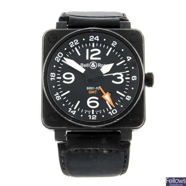 Bell & Ross BR 01-93 GMT BR-01-93-SO-01142 51mm PVD Black