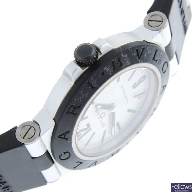 Bulgari Diagono AL 38 TA 38mm Aluminium Silver 2