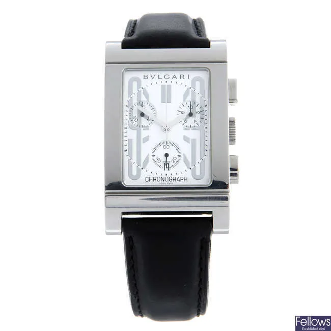 Bulgari Rettangolo RTC 49 S 29mm Stainless steel White