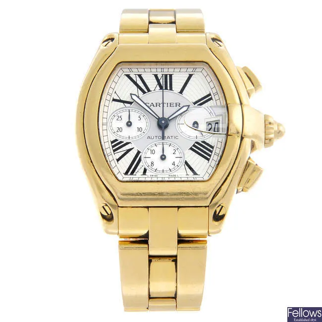 Cartier Roadster 2619 40mm Yellow gold Silver