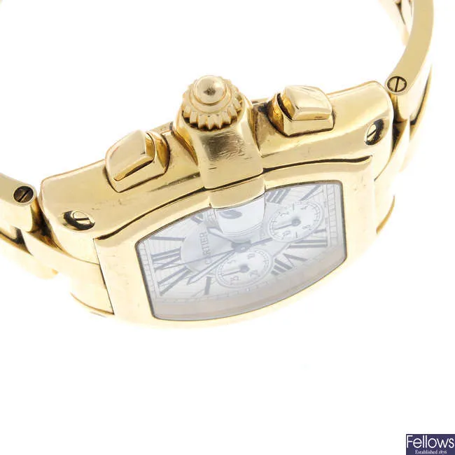 Cartier Roadster 2619 40mm Yellow gold Silver 2