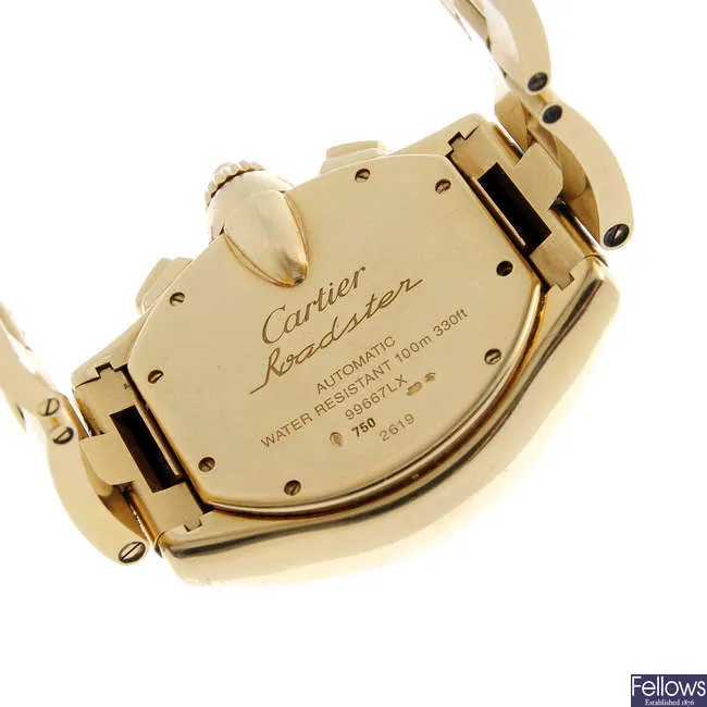 Cartier Roadster 2619 40mm Yellow gold Silver 4